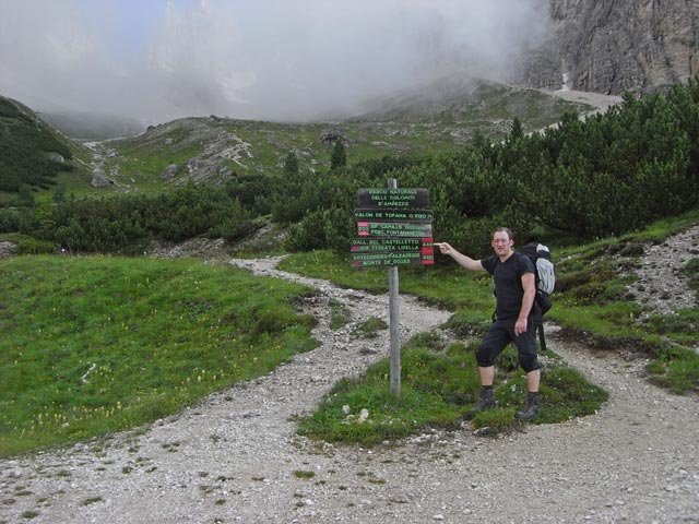 Erich im Valon de Tofana, 2.120 m