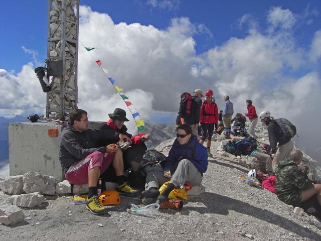 Andreas, Erich und Daniela auf der Tofana di Rozes, 3.225 m