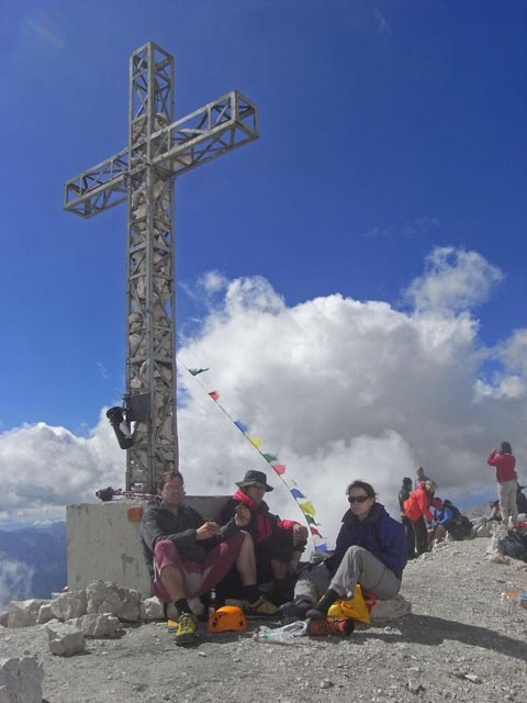 Andreas, Erich und Daniela auf der Tofana di Rozes, 3.225 m