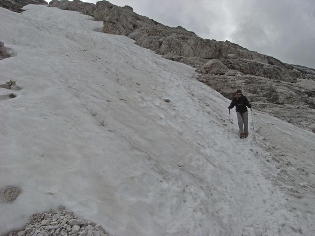Daniela zwischen Tofana di Rozes und Forc. Fontananegra