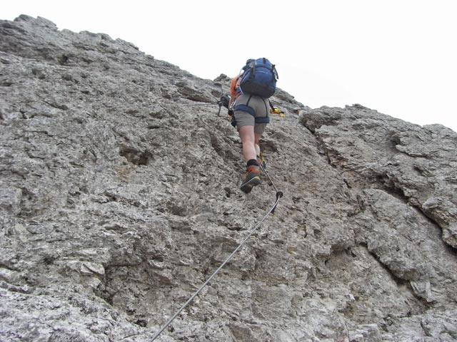 Ferrata Averau: Daniela in der Wand-Variante