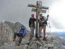 Irene, Daniela und ich am Nordostgipfel des Sextener Rotwand, 2.936 m (21. Juli)