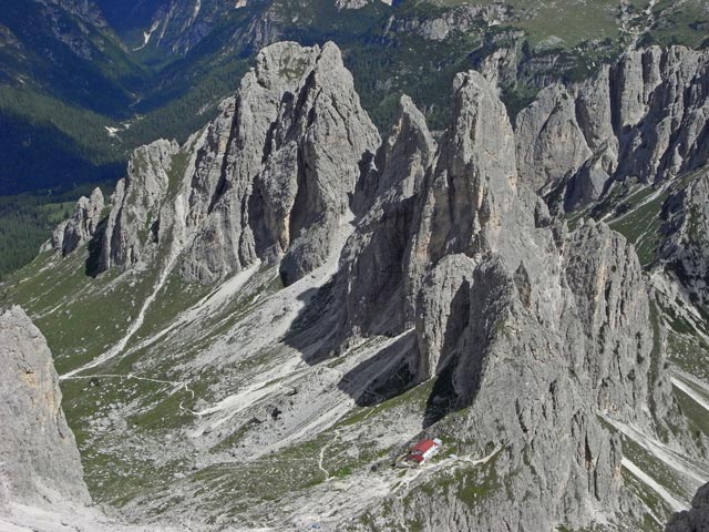 Cima Ciadìn de i Tóce und Ciadìn del Nevaio von der Via Ferrata Merlone aus