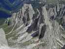 Cima Ciadìn de i Tóce und Ciadìn del Nevaio von der Via Ferrata Merlone aus