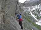 Rote Säule-Klettersteig: Irene in der schwierigen Variante (24. Juli)