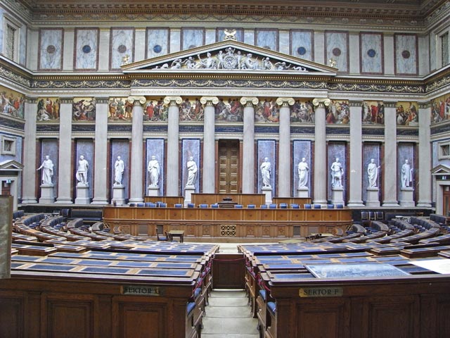 Sitzungssaal des ehemaligen Abgeordnetenhauses