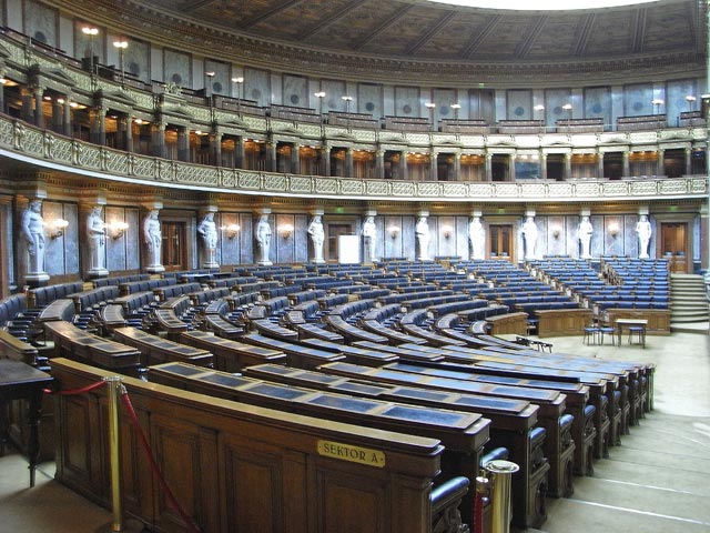 Sitzungssaal des ehemaligen Abgeordnetenhauses