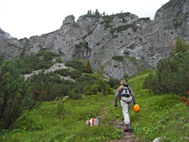 Annemarie zwischen Silberkarh&uuml;tte und Siega-Klettersteig