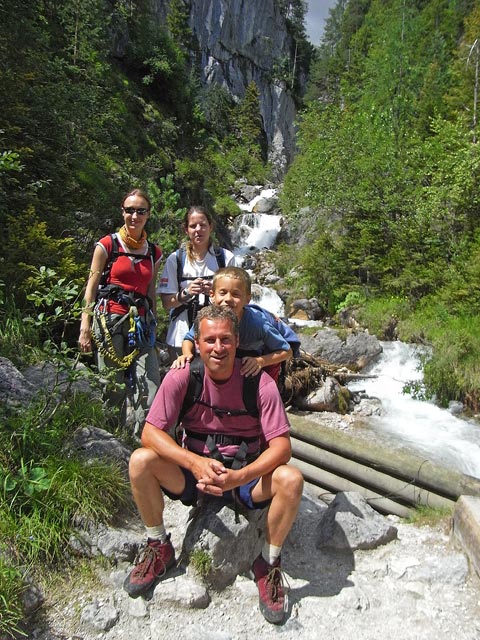 Carmen, Daniela, Erich und Martin in der Silberkarklamm