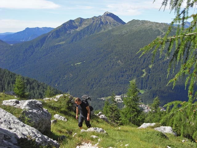 Erich auf Weg 712 zwischen Ristorante Col Verde und Via Ferrata Bolver-Lugli