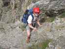 Via Ferrata Bolver-Lugli: Daniela am Zustieg