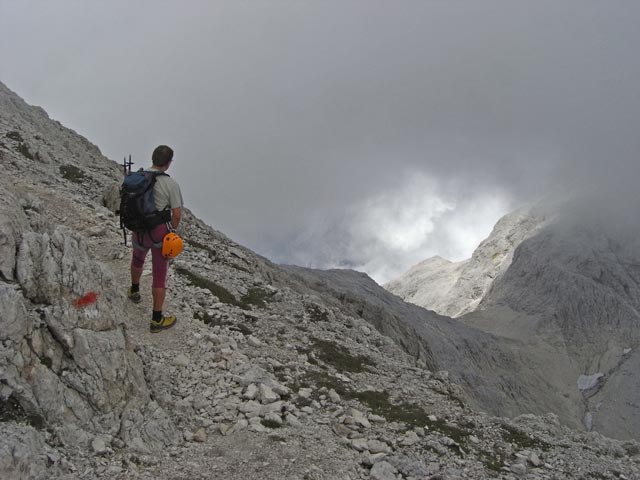 Andreas zwischen Sass Campo und Bivacco Reali