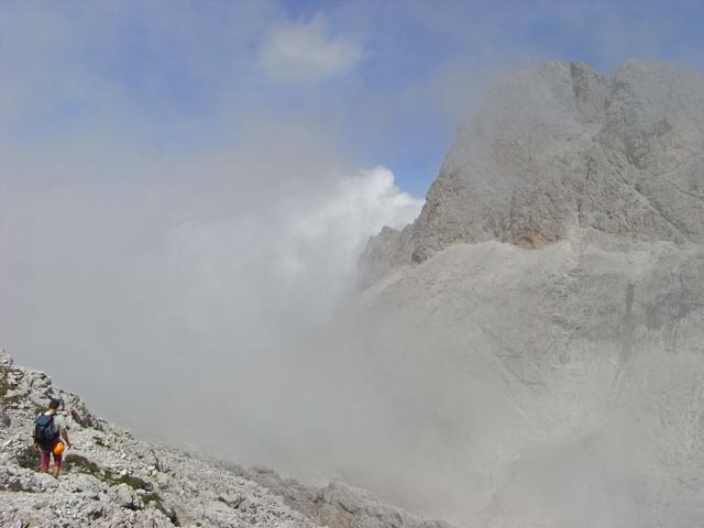 Andreas zwischen Sass Campo und Bivacco Reali