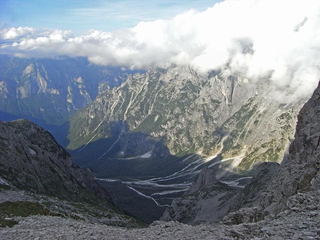 Valle di Angher&agrave;z vom Passo del Orsa aus