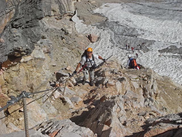 Axel auf Weg 606 zwischen Rifugio Pian dei Fiaccon und Forcella de la Marmolada