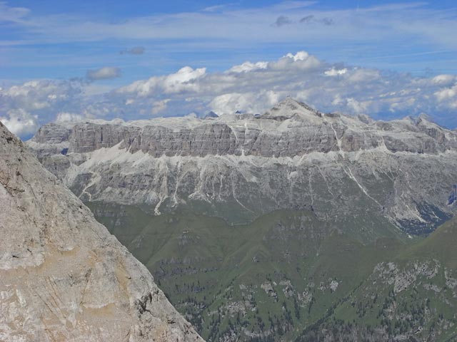 Sellagruppe vom Ghiacciaio della Marmolada aus