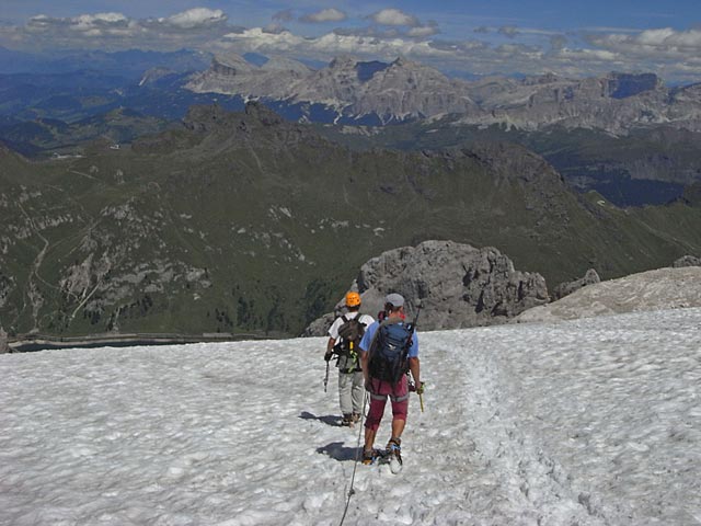 Axel und Andreas am Ghiacciaio della Marmolada