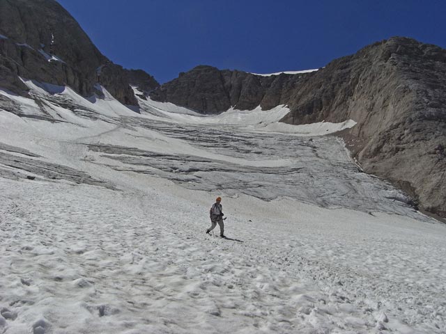 Axel am Ghiacciaio della Marmolada