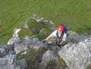 Elferspitze-Klettersteig: Daniela im Einstieg (17. Aug.)