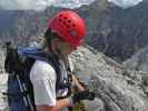 Daniela zwischen Nördlichem Elferturm und Gleirscher-Klettersteig (17. Aug.)