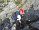 Daniela zwischen Gleirscher-Klettersteig und Elferhütte (17. Aug.)