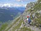 Daniela zwischen Gleirscher-Klettersteig und Elferhütte (17. Aug.)