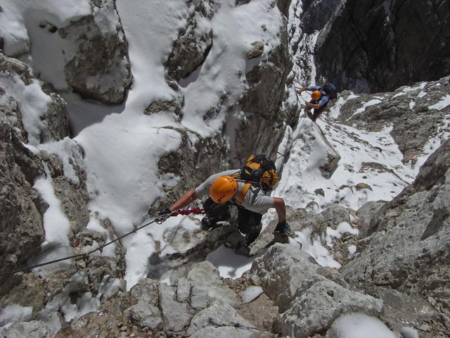 Via Ferrata degli Alleghesi: Axel und Andreas