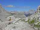 Axel am Sentiero Tivan zwischen Via Ferrata degli Alleghesi und Rifugio Adolfo Sonino al Coldai