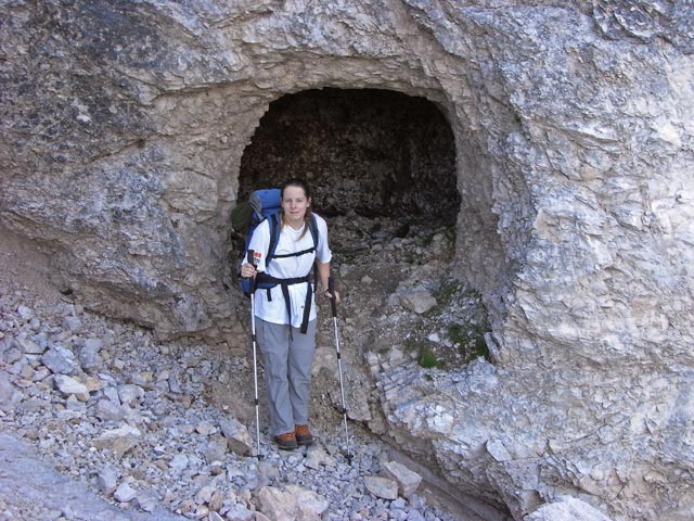 Daniela zwischen Pian del Forame und Via Ferrata Renè de Po (30. Aug.)