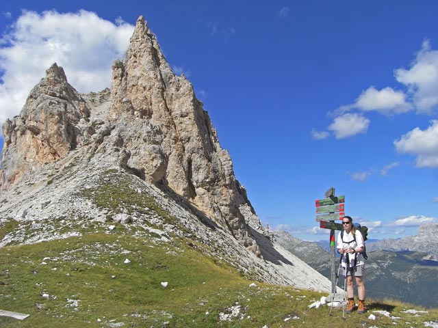 Daniela in der Forcella Verde, 2.380 m (30. Aug.)