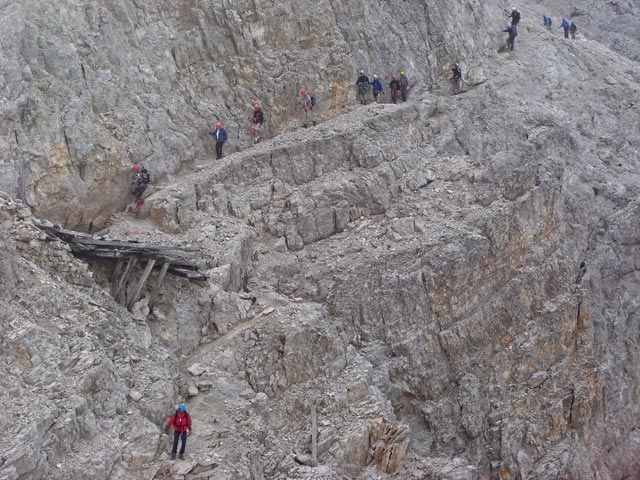 Via Ferrata Ivano Dibona: zwischen Cresta Bianca und Forcella Padeón (31. Aug.)