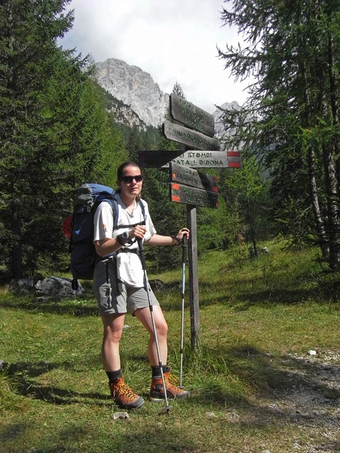 Daniela im Val Padeón, 1.700 m (31. Aug.)