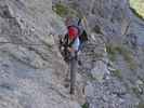 Via Ferrata Renè de Pol: Daniela im Einstieg (30. Aug.)