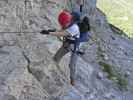 Via Ferrata Renè de Pol: Daniela im Einstieg (30. Aug.)