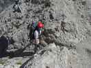 Via Ferrata Renè de Pol: Daniela im Ausstieg (30. Aug.)