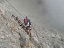 Via Ferrata Ivano Dibona: Daniela zwischen Forcella Granda und Abzweigung zum Cristallino d'Ampezzo (30. Aug.)