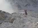 Via Ferrata Ivano Dibona: Daniela zwischen Forcella Granda und Abzweigung zum Cristallino d'Ampezzo (30. Aug.)