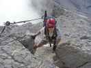 Via Ferrata Ivano Dibona: Daniela zwischen Forcella Granda und Abzweigung zum Cristallino d'Ampezzo (30. Aug.)