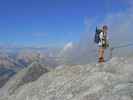 Via Ferrata Ivano Dibona: Daniela zwischen Abzweigung zum Cristallino d'Ampezzo und Ponte Cristallo (30. Aug.)