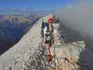 Via Ferrata Ivano Dibona: Daniela zwischen Abzweigung zum Cristallino d'Ampezzo und Ponte Cristallo (30. Aug.)