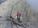 Via Ferrata Ivano Dibona: Daniela zwischen Abzweigung zum Cristallino d'Ampezzo und Ponte Cristallo (30. Aug.)