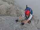 Via Ferrata Ivano Dibona: Daniela zwischen Ponte Cristallo und Forcella Stounies (30. Aug.)