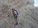 Via Ferrata Ivano Dibona: Daniela zwischen Ponte Cristallo und Forcella Stounies (30. Aug.)