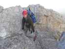 Via Ferrata Ivano Dibona: Daniela zwischen Cristallino d'Ampezzo und Abzweigung zum Cristallino d'Ampezzo (31. Aug.)