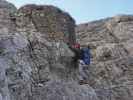 Via Ferrata Ivano Dibona: Daniela zwischen Abzweigung zum Cristallino d'Ampezzo und Forcella Granda (31. Aug.)