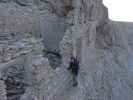 Via Ferrata Ivano Dibona: Daniela zwischen Forcella Granda und Cresta Bianca (31. Aug.)