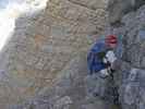 Via Ferrata Ivano Dibona: Daniela zwischen Forcella Padeón und Forcella Alta (31. Aug.)