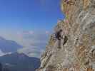 Via Ferrata Ivano Dibona: Daniela zwischen Forcella Padeón und Forcella Alta (31. Aug.)