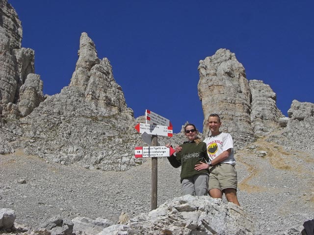 Daniela und ich bei der Kreuzung Weg 511 und Weg 18