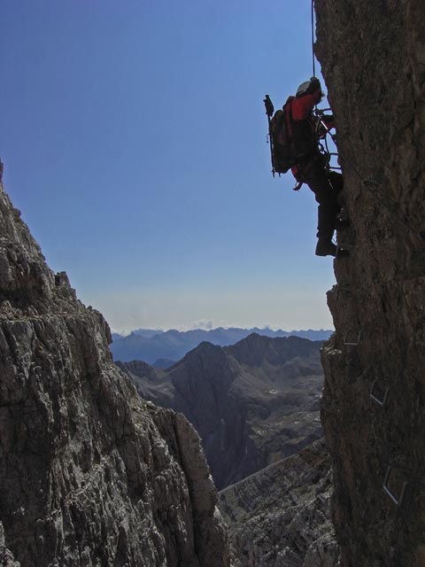 Latemart&uuml;rme-Klettersteig: Schl&uuml;sselstelle